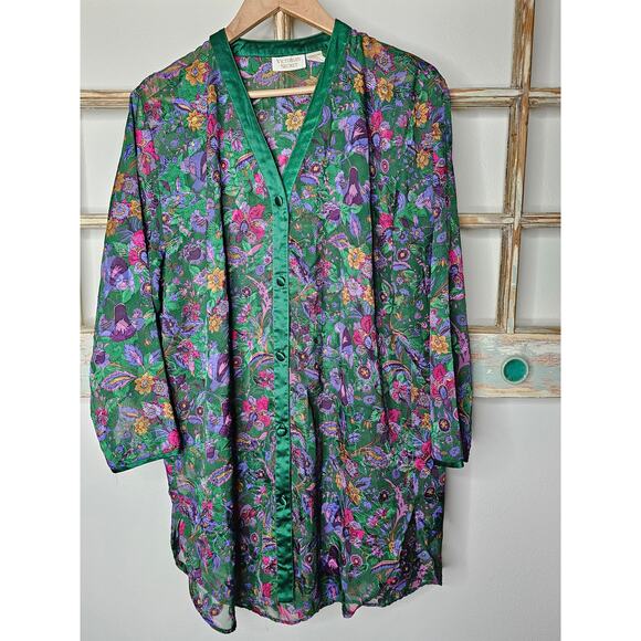 Vintage Victoria Secret Button-Up Sleep Dress Ladies Medium/ Large - Picture 1 of 10